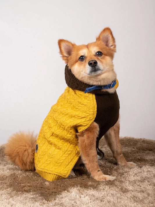 Petsnugs Double Cable Knit Sweater